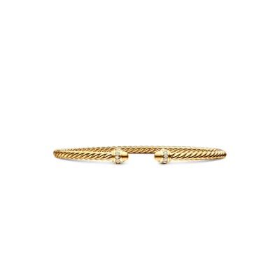 DAVID YURMAN CLASSIC CABLESPIRA BRACELET18K YELLOW GOLD WITH DIAMONDS, 3MM B13769D88ADI